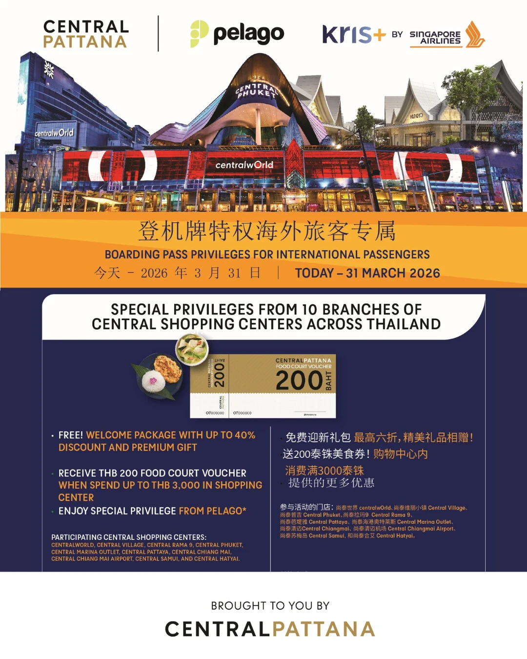 PELAGO BY SINGAPORE AIRLINES BOARDING PASS PRIVILEGE